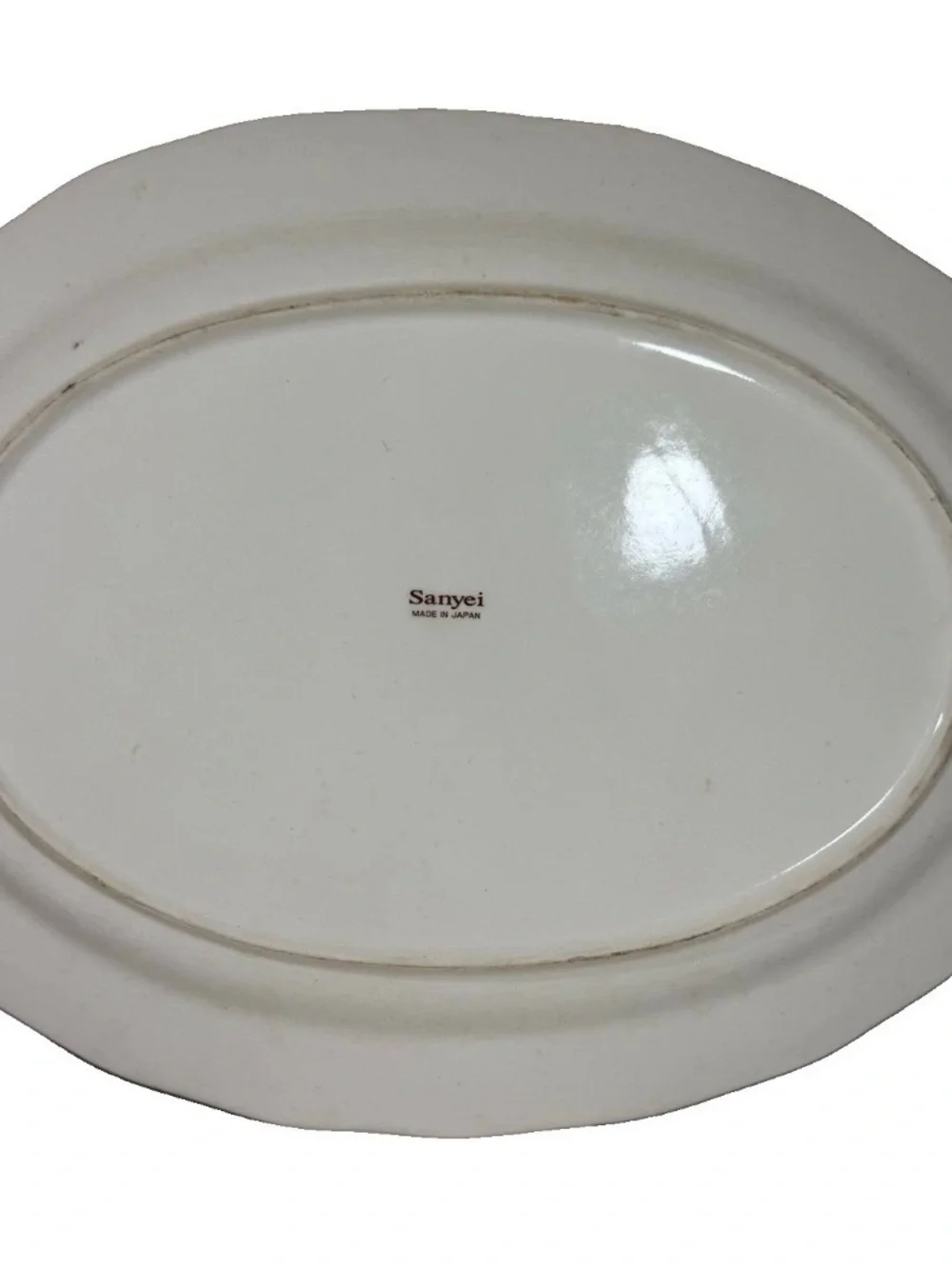 Vintage Earthenware Turkey Platter Made In Japan Sanyei Large W/box